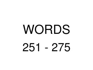 words