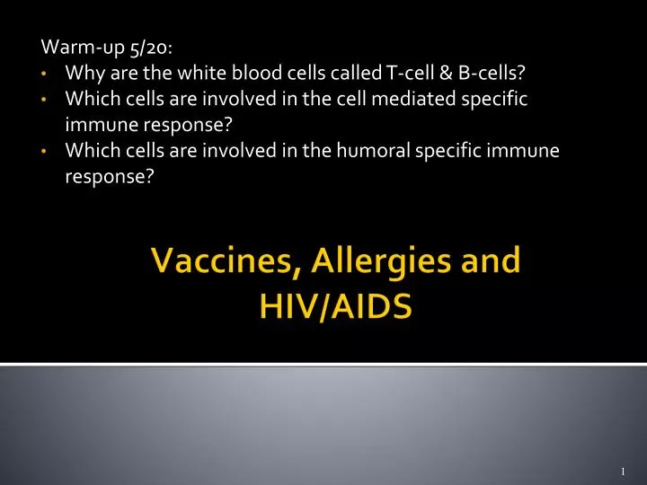 vaccines allergies and hiv aids