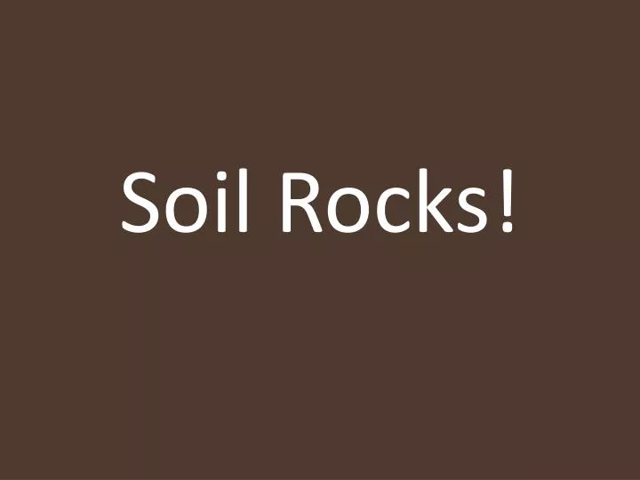 soil rocks