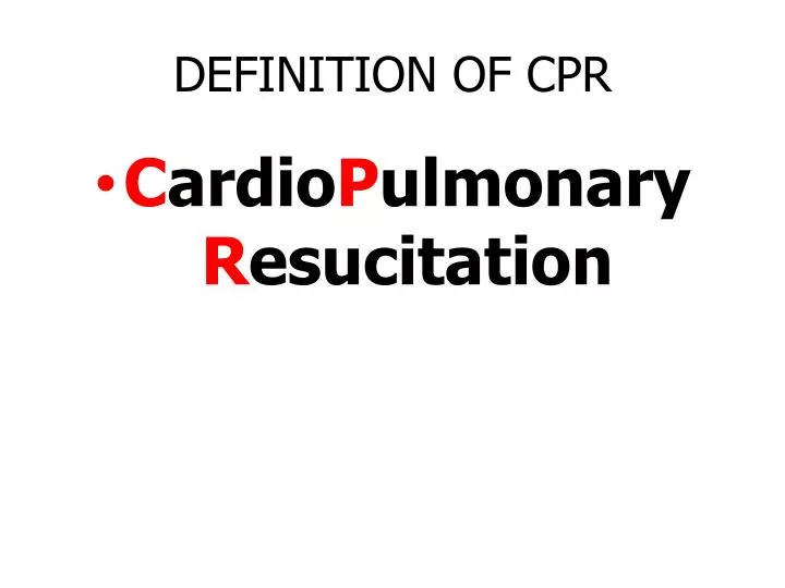 definition of cpr