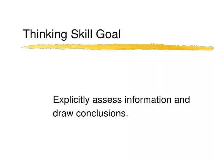 thinking skill goal