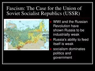 Fascism: The Case for the Union of Soviet Socialist Republics (USSR)