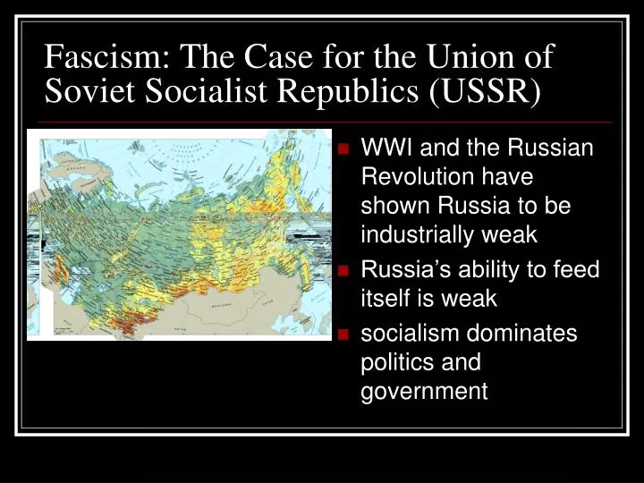 fascism the case for the union of soviet socialist republics ussr