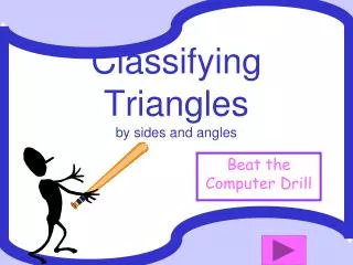 Classifying Triangles by sides and angles