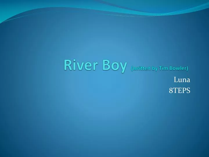river boy written by tim bowler