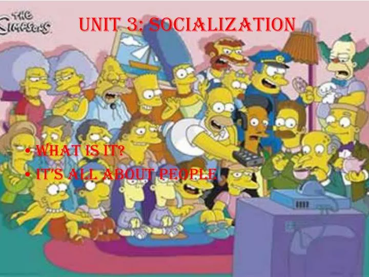 unit 3 socialization