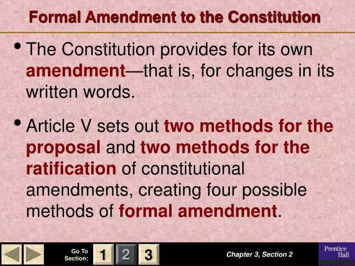 formal amendment to the constitution