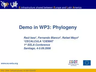 Demo in WP3: Phylogeny
