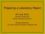Preparing a Laboratory Report
