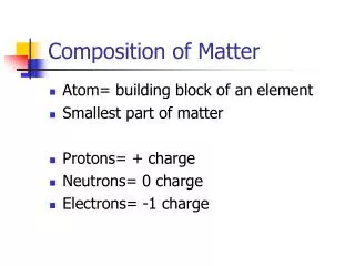 Composition of Matter