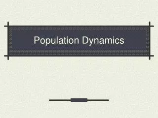 population dynamics