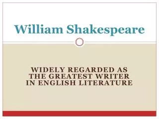 william shakespeare