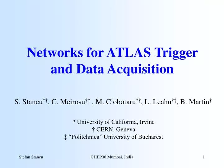 networks for atlas trigger and data acquisition