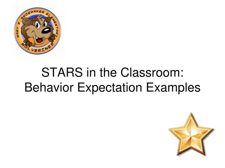 stars in the classroom behavior expectation examples