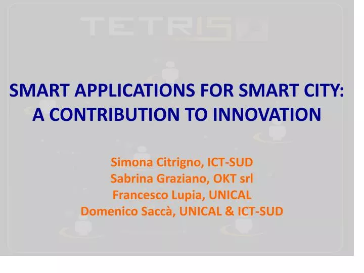 smart applications for smart city a contribution to innovation
