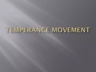 Temperance Movement