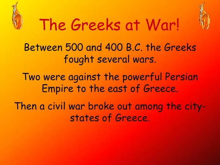 the greeks at war