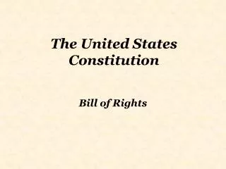 The United States Constitution