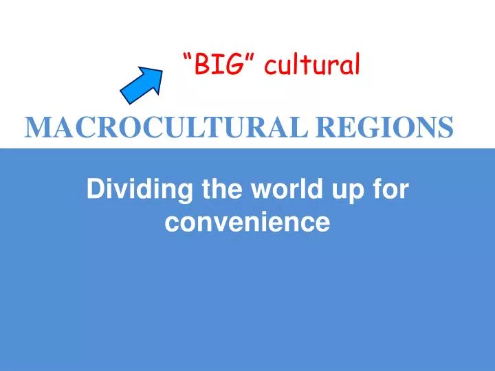 macrocultural regions