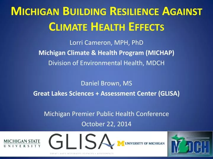 michigan building resilience against climate health effect s