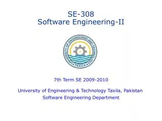 SE-308 Software Engineering-II