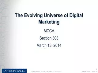 The Evolving Universe of Digital Marketing