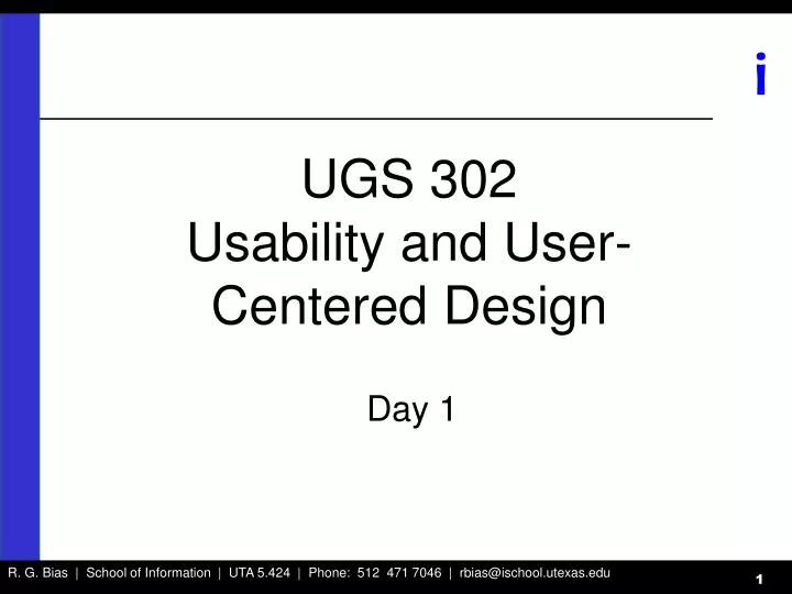 ugs 302 usability and user centered design