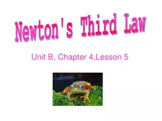 Newton's Third Law