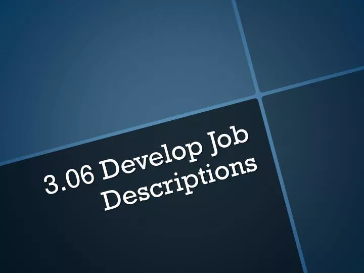3 06 develop job d escriptions
