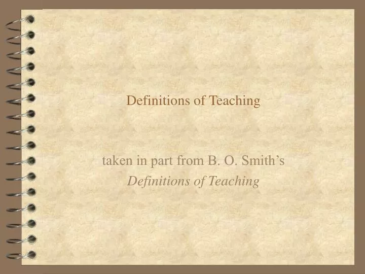 definitions of teaching