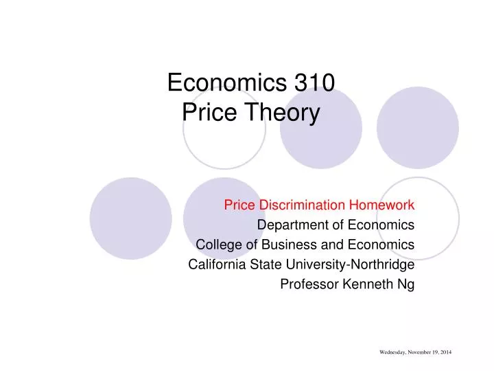 economics 310 price theory