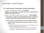 Reviewability – General Principles - slide 1