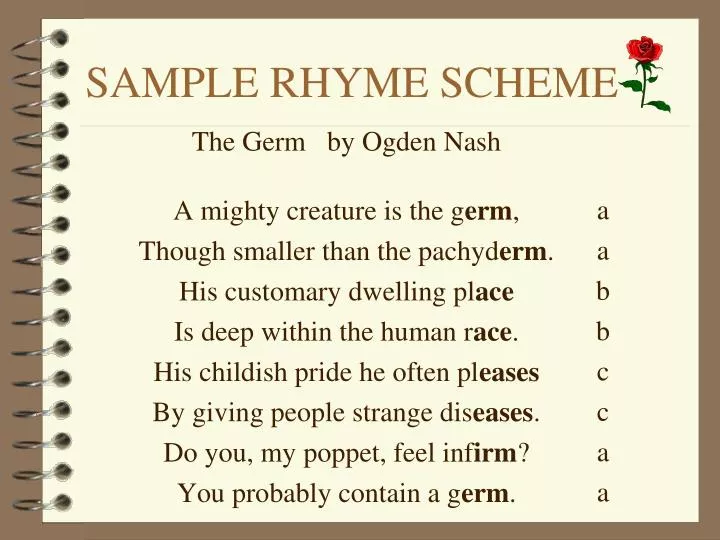 sample rhyme scheme