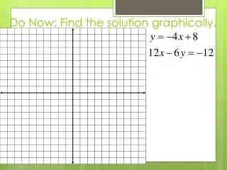 Do Now: Find the solution graphically.