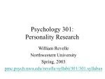 Psychology 301: Personality Research - slide 1