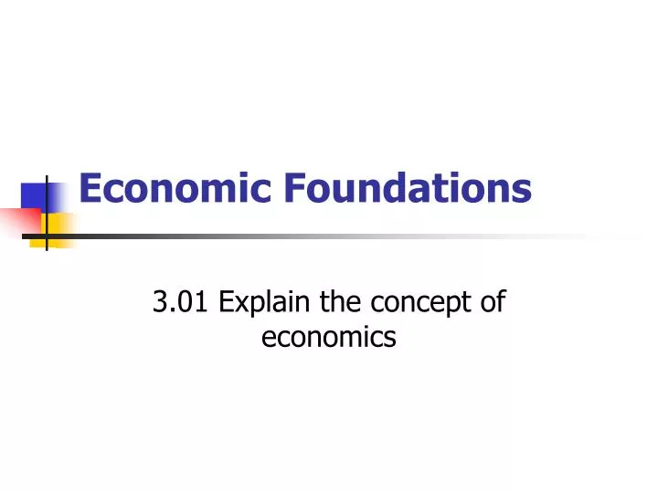 economic foundations