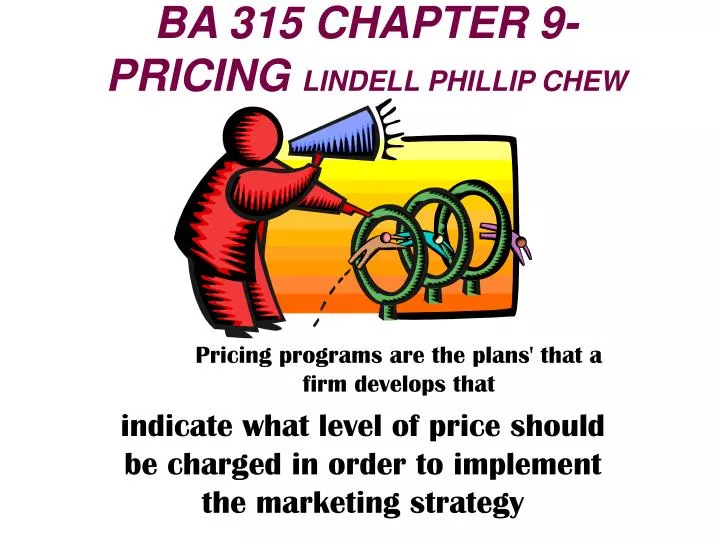 ba 315 chapter 9 pricing lindell phillip chew