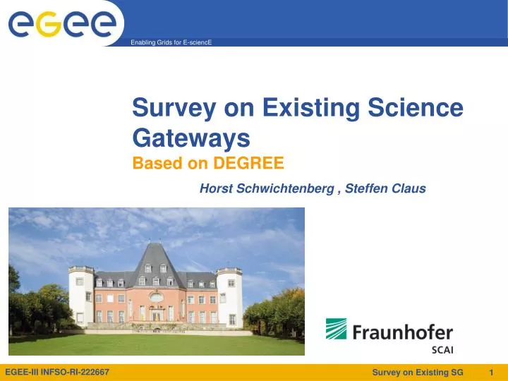 survey on existing science gateways based on degree