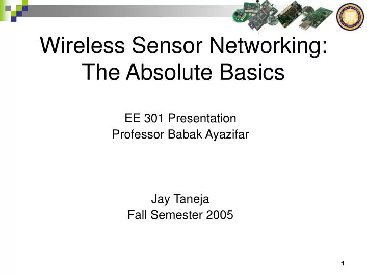 wireless sensor networking the absolute basics