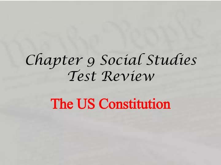 chapter 9 social studies test review