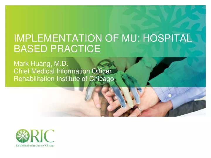 implementation of mu hospital based practice