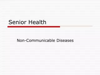 Senior Health