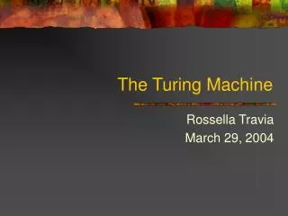 the turing machine