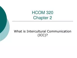 HCOM 320 Chapter 2