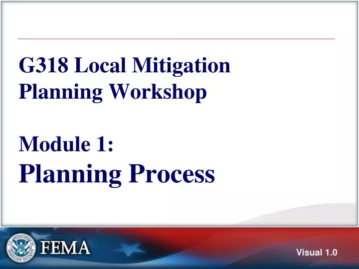 g318 local mitigation planning workshop module 1 planning process
