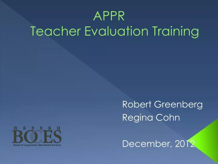 appr teacher evaluation training