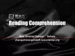 Reading Comprehension - slide 1