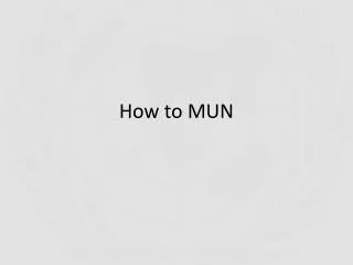 How to MUN
