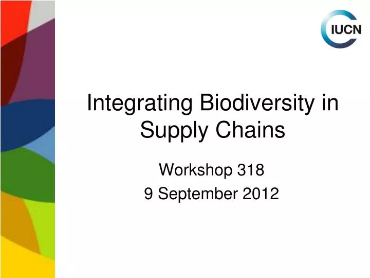 integrating biodiversity in supply chains