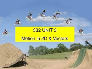 332 UNIT 3 Motion in 2D &amp; Vectors